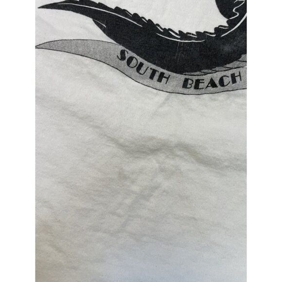 VINTAGE South Beach Miami Alligator Graphic T-shirt Men Large 90s Single Stitch - Picture 3 of 9